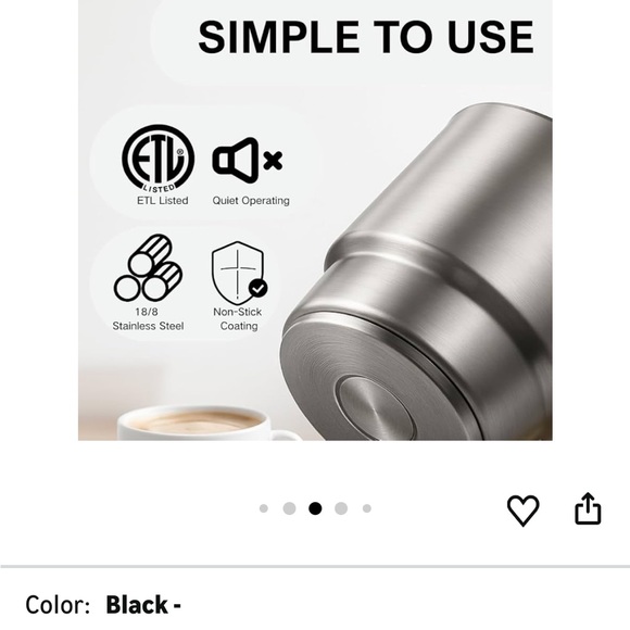 Stainless Steel Milk Frother 3-1 - Picture 4 of 17